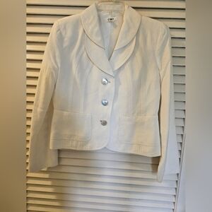 Cato White Linen Pants Suit